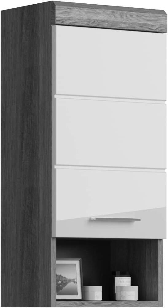 Hängeschrank Stirling / Scout, Holzwerkstoff, Grau, Weiß, 37 x 79 x 24 cm Bild 1
