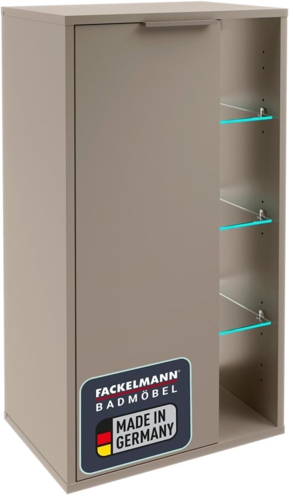 Fackelmann B.PARIS Midischrank 47 cm breit, Grau, Anschlag links Bild 1