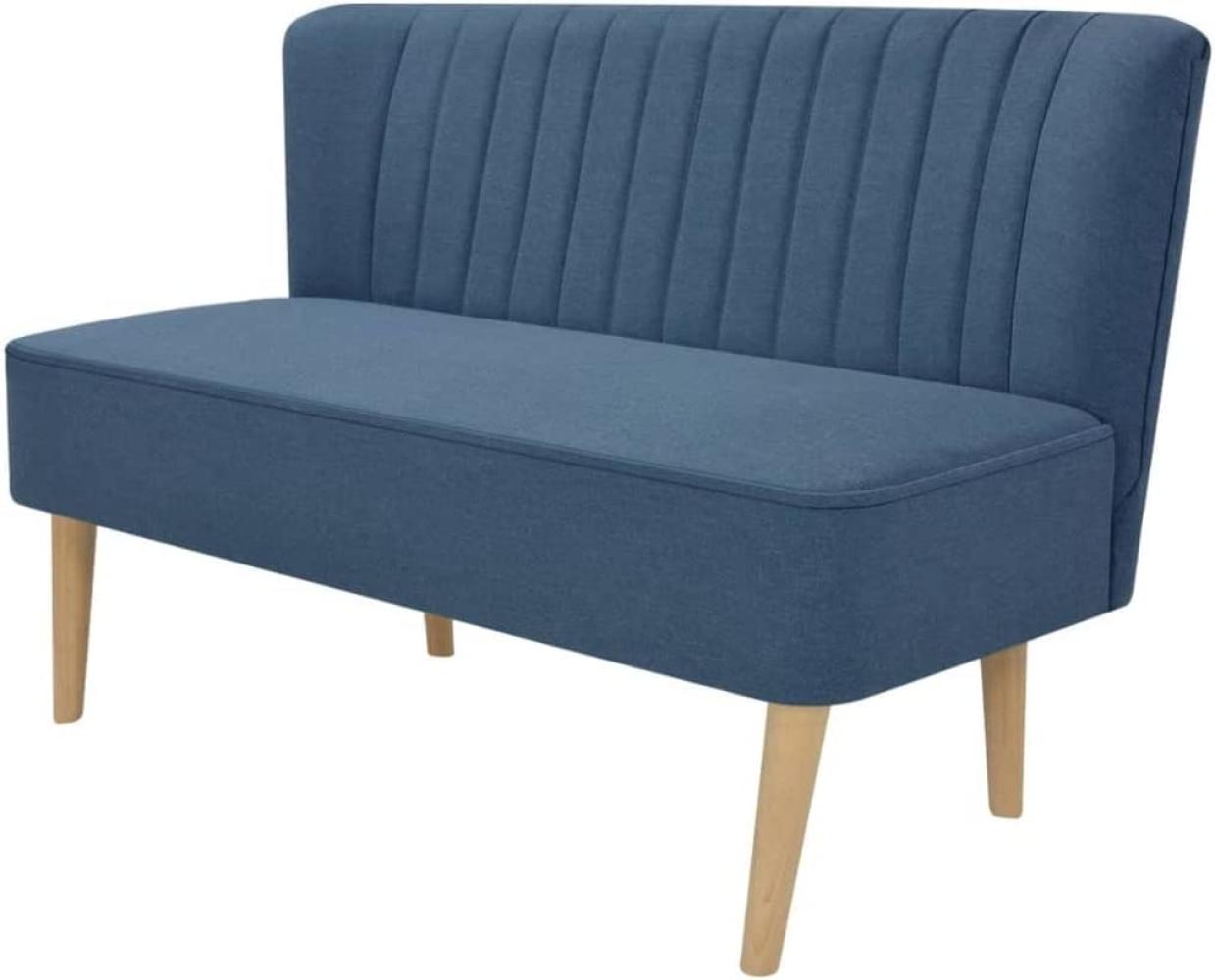 vidaXL Sofa Stoff 117x55,5x77 cm Blau 244072 Bild 1