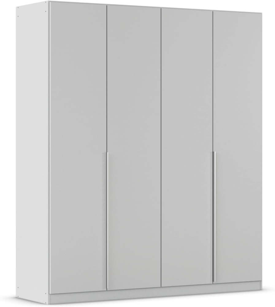 Rauch Möbel Alabama Drehtürenschrank Schrank Kleiderschrank Seidengrau, 4-türig, Inklusive Zubehörpaket Premium, 2 Kleiderstangen, 5 Einlegeböden, 2 Schubkästen, BxHxT 181 x 210 x 54 cm Bild 1
