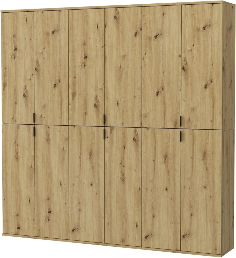 Garderobenschrank Line-Up in Eiche 183 x 193 cm Bild 1