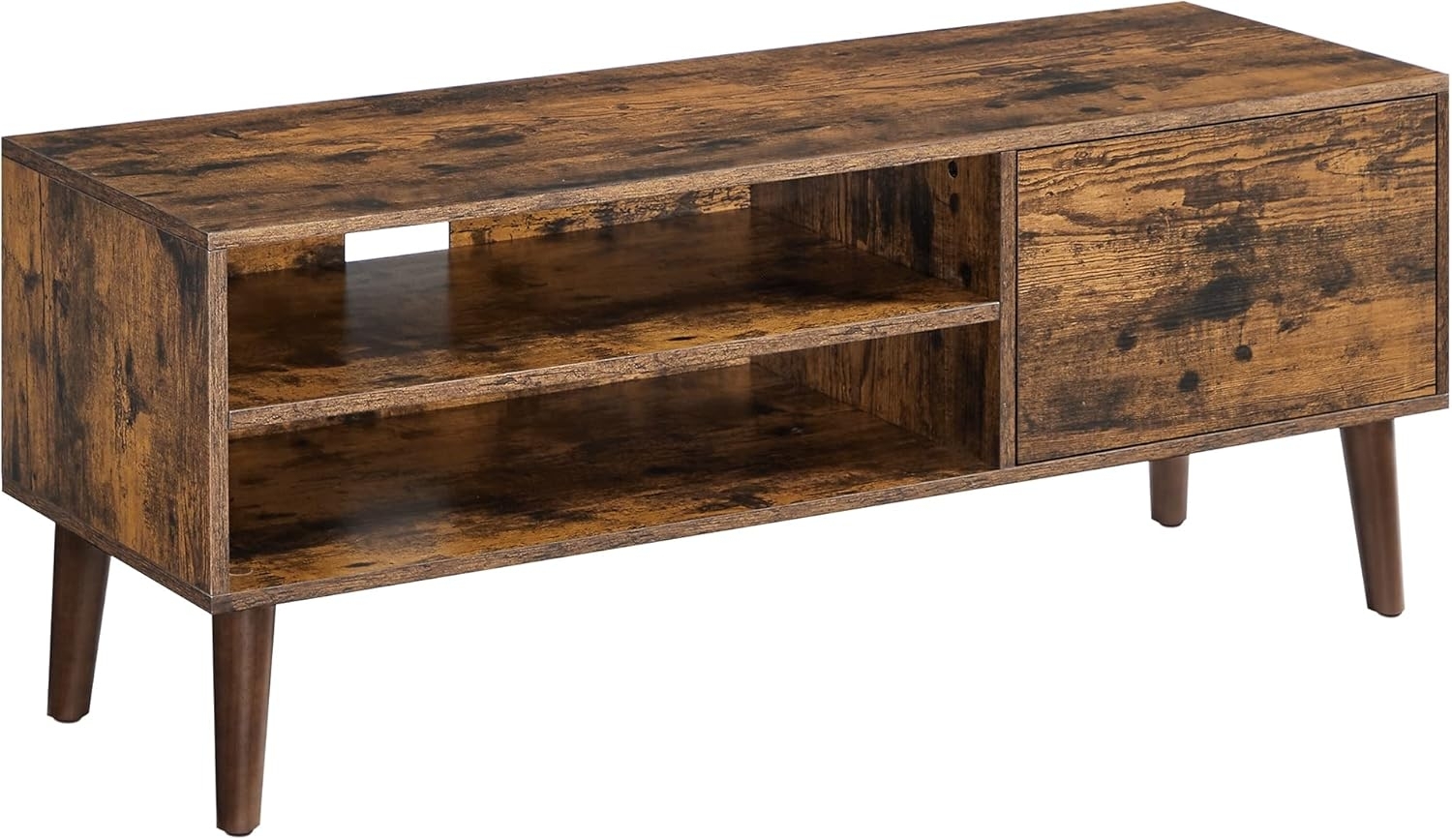 Vasagle TV-Schrank für Fernseher bis zu 55 Zoll, Holz vintagebraun, 120 x 40 x 49 (BxTxH) cm Bild 1