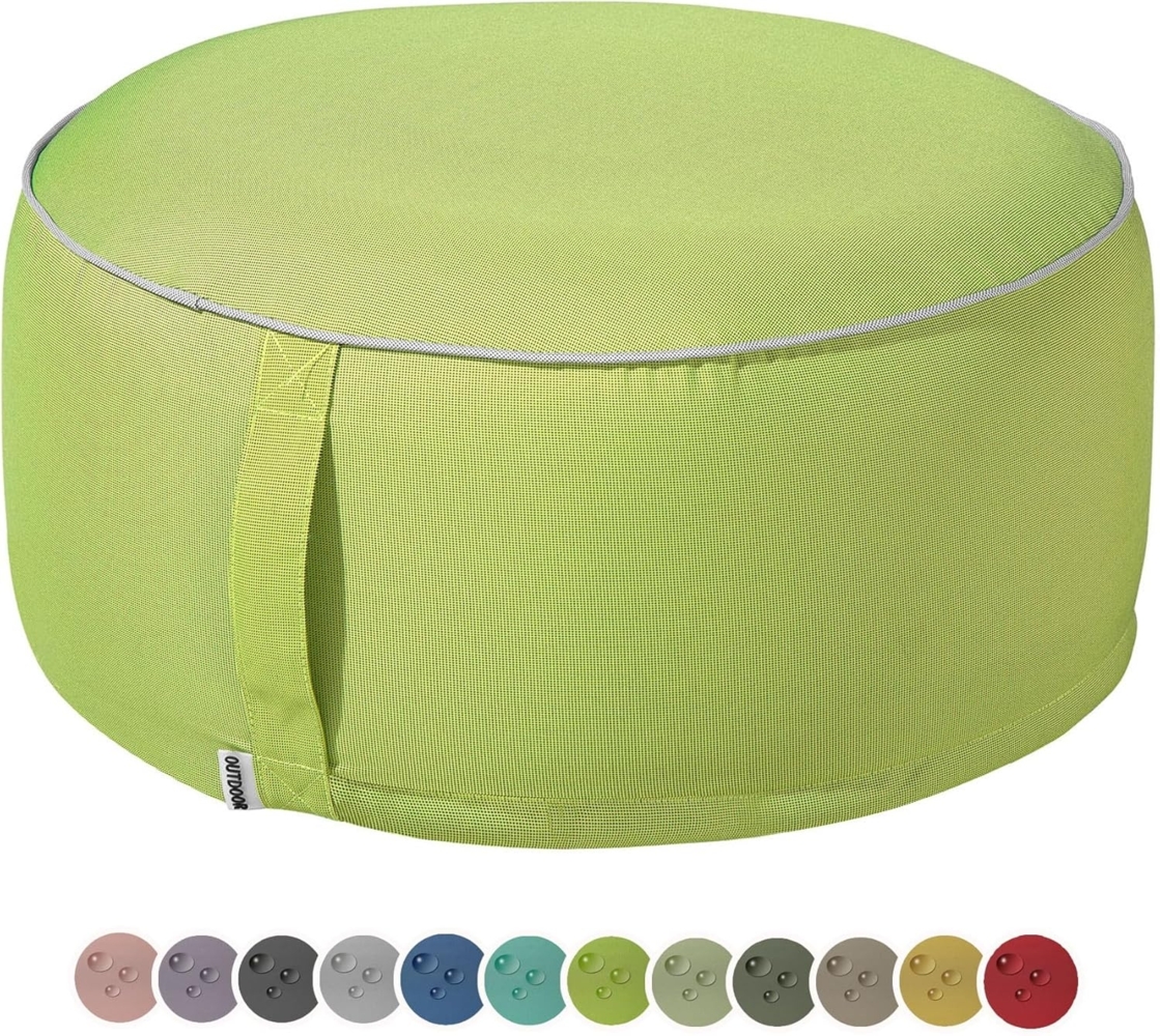 heimtexland Sitzkissen Outdoor Pouf Bodenkissen Garten Lounge Deko Hocker, schmutz-/wasserabweisend I UV-beständig I waschbar Bild 1