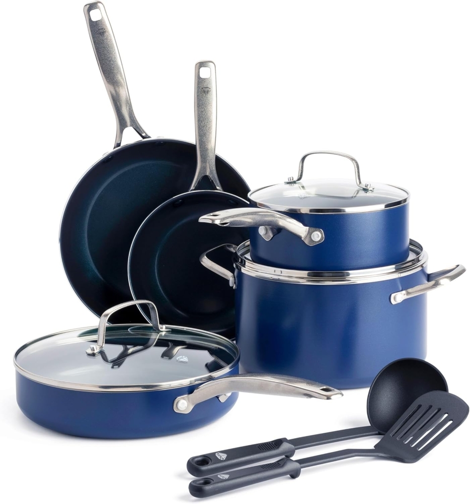 Blue Diamond Pan CC001951-001 Kochgeschirr-Set, Blau 10pc blau Bild 1