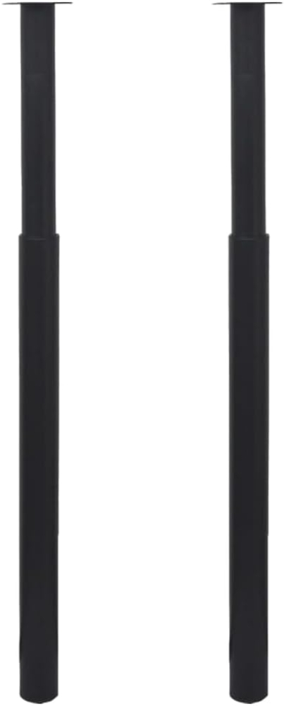 2 x Teleskopfuß Tischfuß Stützfuß Tischbein Schwarz 710 mm-1100 mm 242153 Bild 1