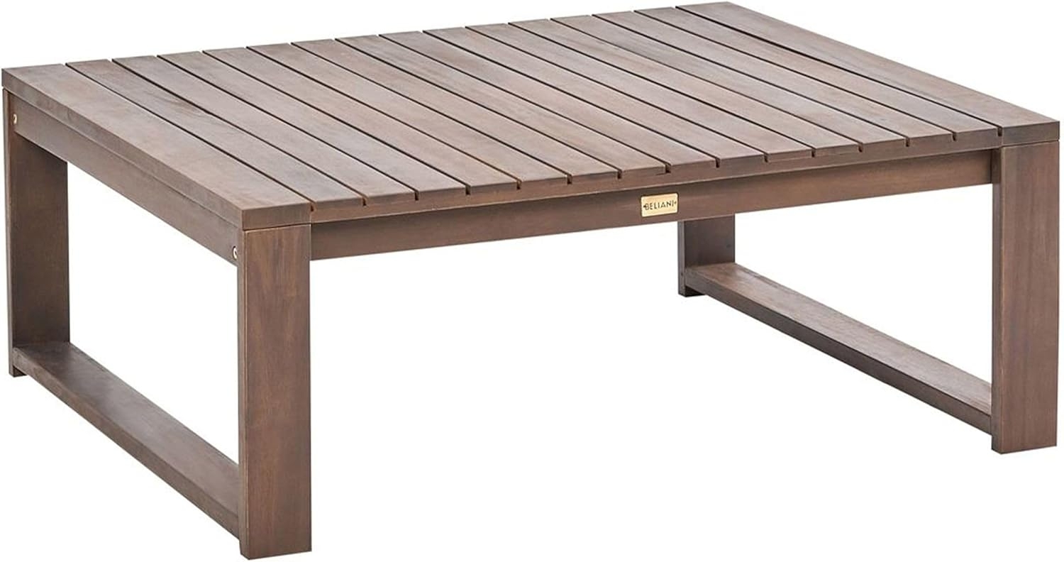 Beliani 'TIMOR' Gartentisch, Akazienholz dunkelbraun, 90 x 75 x 35 cm Bild 1