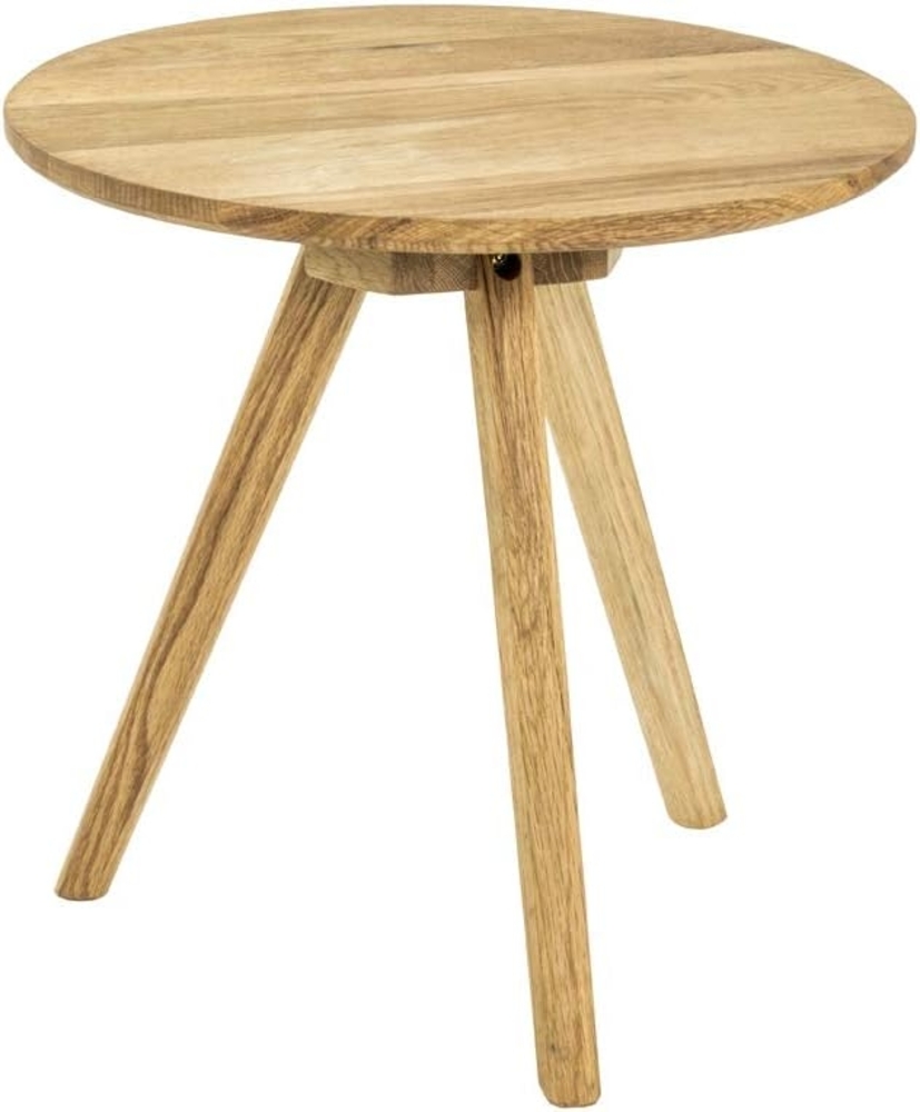 Beistelltisch 18366, Eiche massiv, rund Ø 40cm Bild 1
