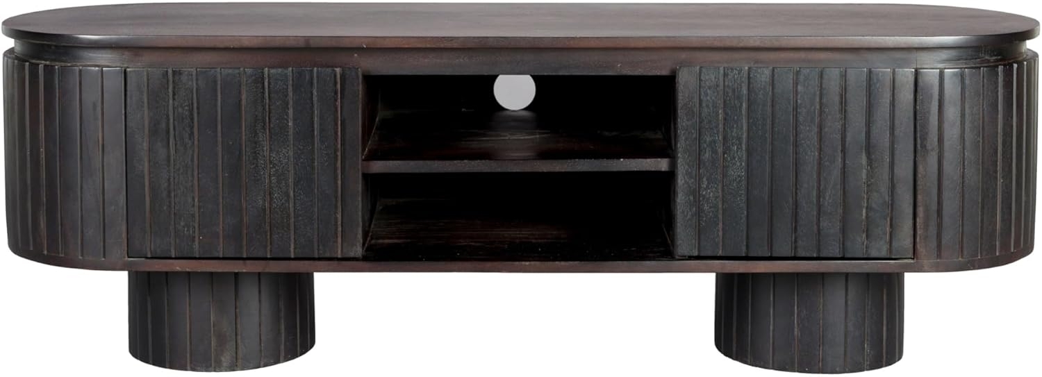 Lowboard KENJI aus Mangoholz mit schwarzem Finnish von DutchBone Bild 1