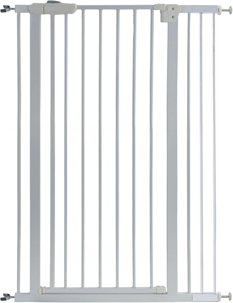 Absperrgitter Treppenschutzgitter Metall weiß + Y Halter 83 -96cm 120cm hoch Bild 1