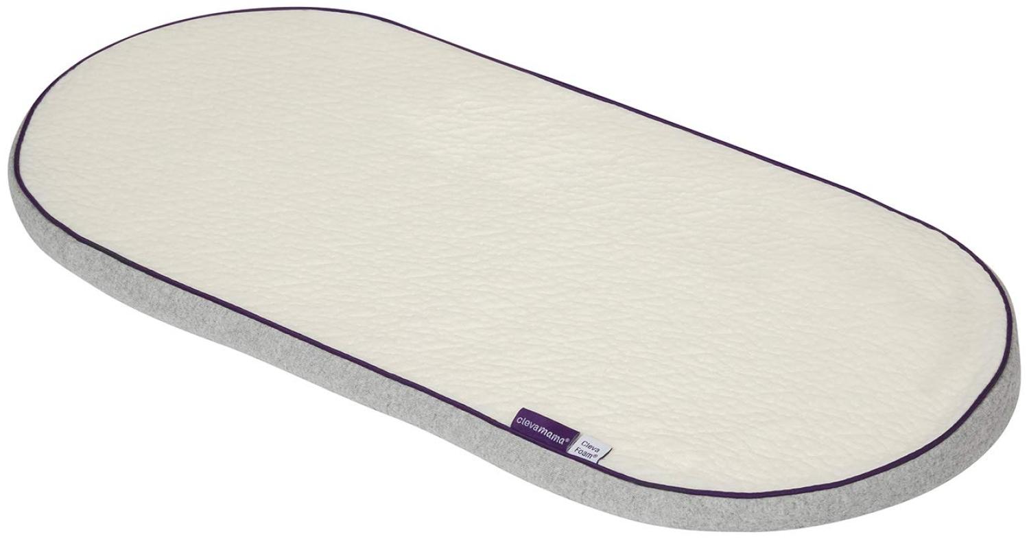 Clevamama ClevaFoam Schaumstoff Matratze für Korb und Kinderwagen 66x28 cm - Weiß, 3111 Bild 1