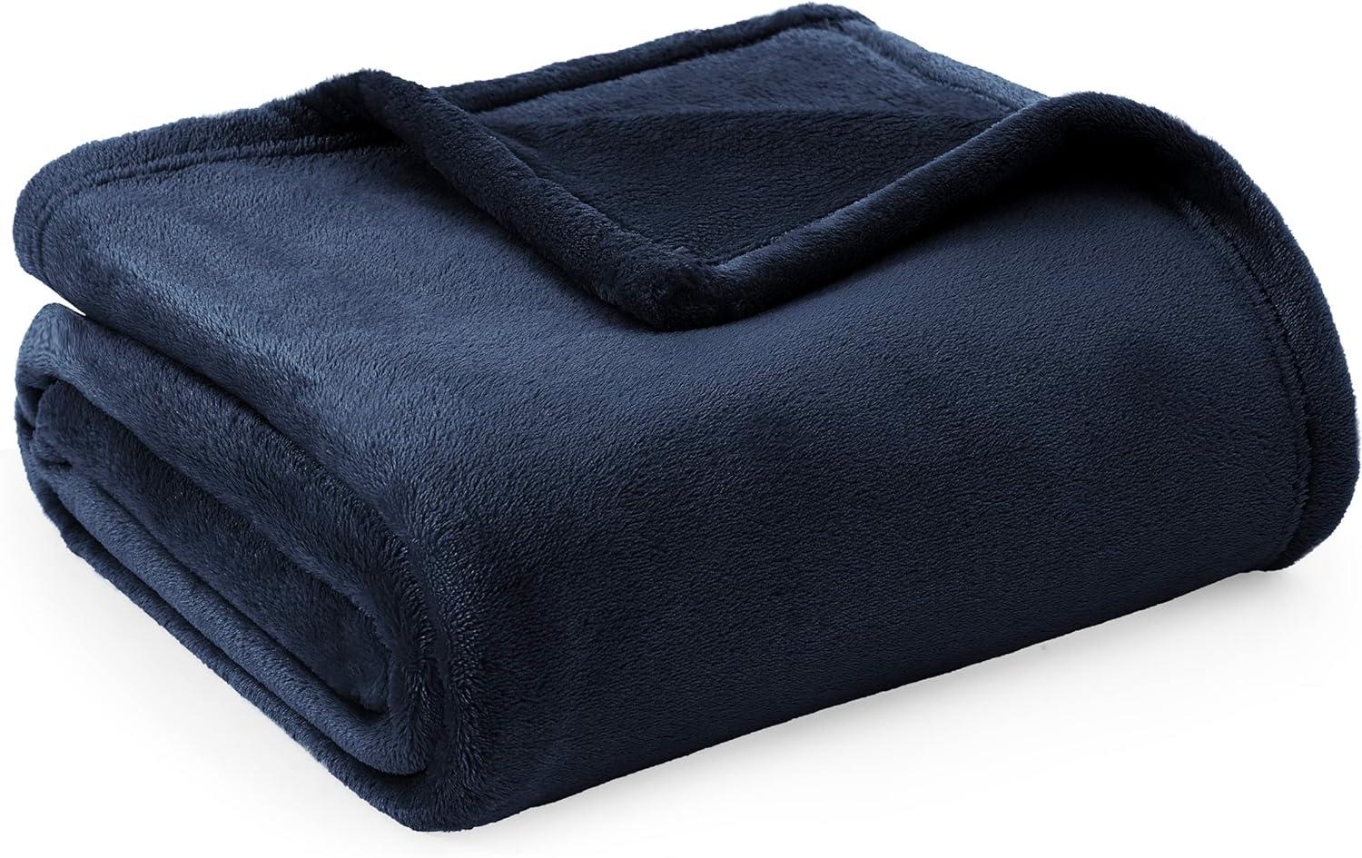 BEDSURE Kuscheldecke Flauschig Decke Fleecedecke - Wohndecke Warm Winter Weich, Sofadecke XL, Decke Couch Blanket, Wohn- & Kuscheldecken 150x200cm, Sofa überwurfdecke Blau Navy Bild 1