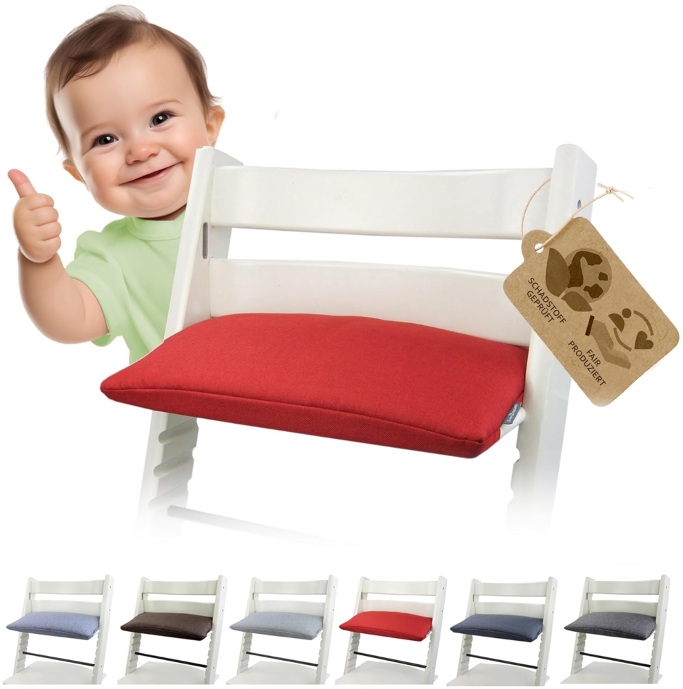 BAMBINIWELT Sitzauflage, kompatibel mit Stokke 'Tripp Trapp' Hochstuhl, 1-teilig meliert rot Bild 1