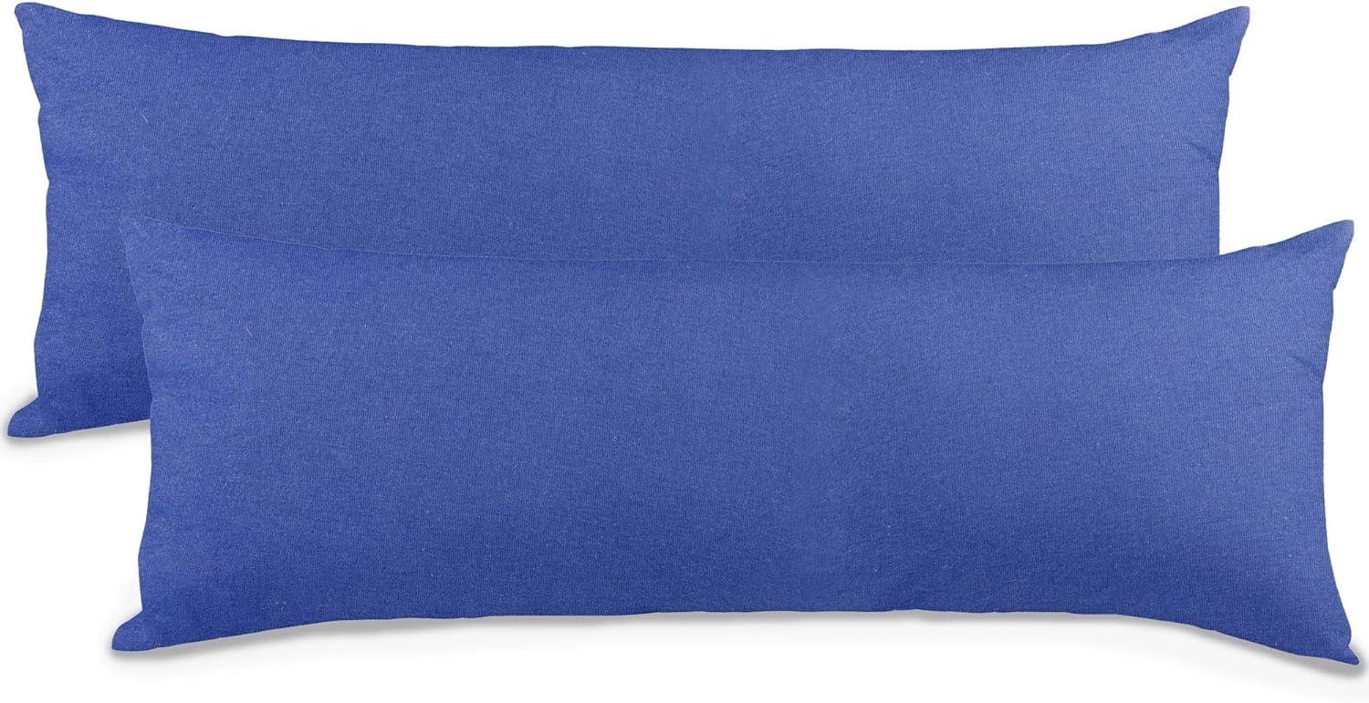 aqua-textil Classic Line Kissenbezug 2er-Set 40 x 120 cm royal blau Baumwolle Seitenschläferkissen Bezug Kissenhülle, Kopfkissenüberzug, Pillowcase, Bettkissen, Kopfkissenbezug, Reißverschluss Bild 1