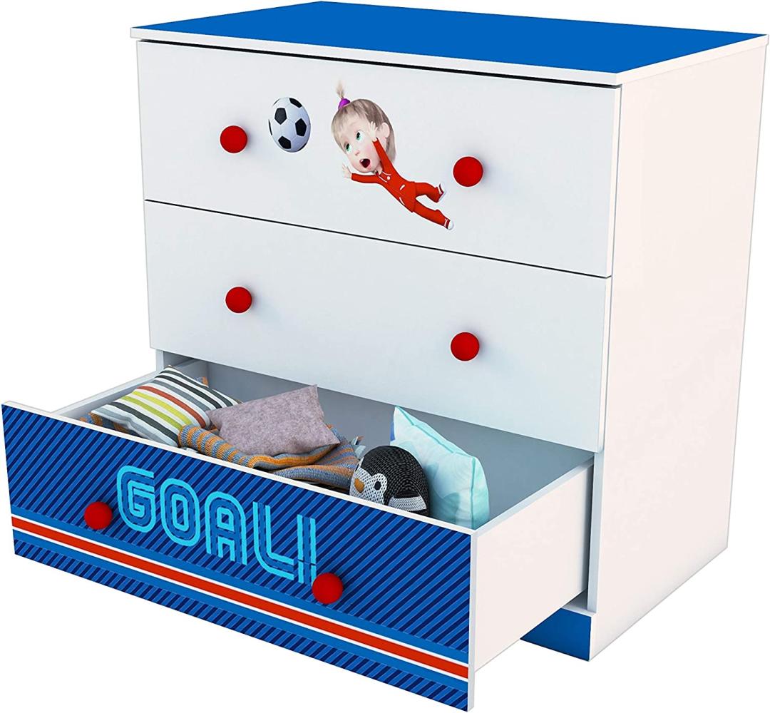 Masha und der Bär Kommode Sideboard Polini Kids 3290 blau, 1787.59 Bild 1
