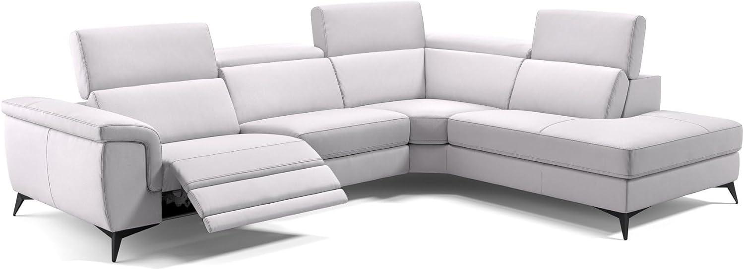 Sofanella Sofalandschaft AMARO Ledergarnitur Echtleder Eckcouch in Weiß M: 308 Breite x 108 Tiefe Bild 1