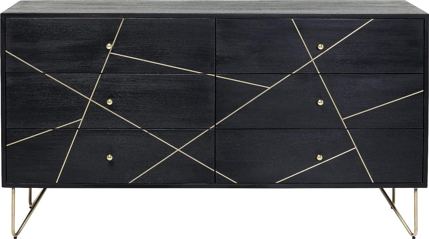 Kare Design Sideboard Gold Vein 6 Schübe, 82 x 145 x 45 cm Bild 1