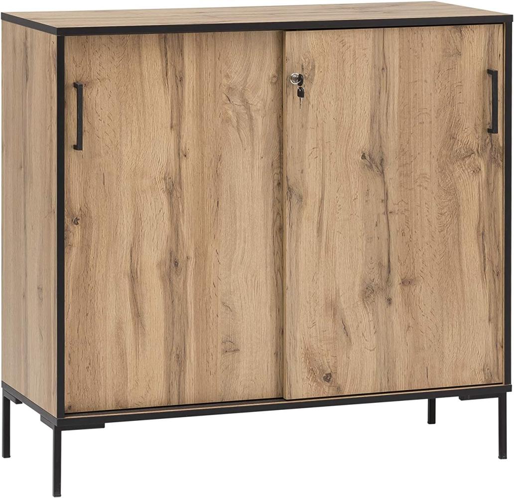 Möbelpartner Montana 701516 Aktenschrank, Holzdekor, Eiche Landhaus Dekor, 100,1 x 41 x 96,6 cm Bild 1