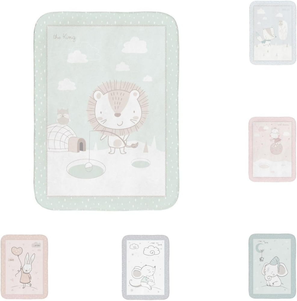 Kikkaboo Babydecke Super Soft 110x140 cm kuschelige Babydecke aus Fleece grün Bild 1