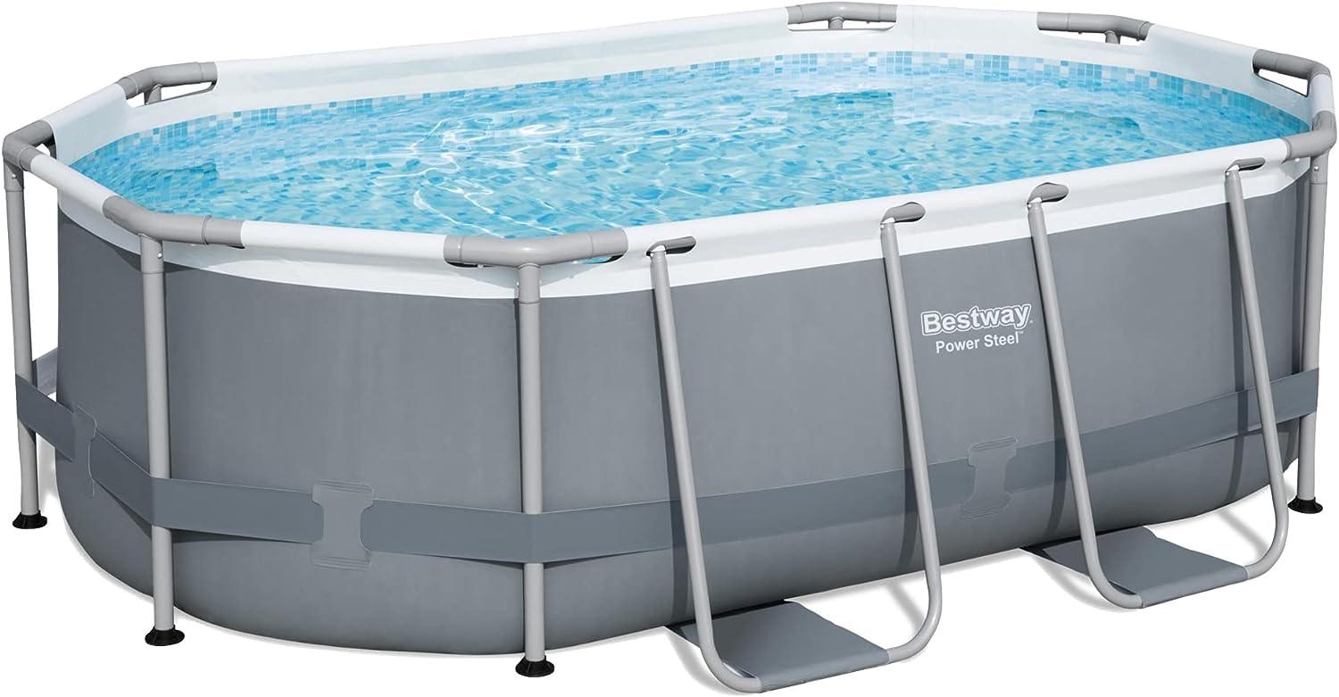 Bestway Power Steel Oval Pool 305 x 200 x 84 cm Bild 1