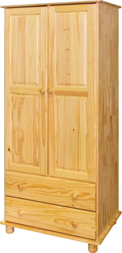 Kleiderschrank Kiefer massiv Natur lackiert B/H/T ca. 82/177/52 cm true Bild 1