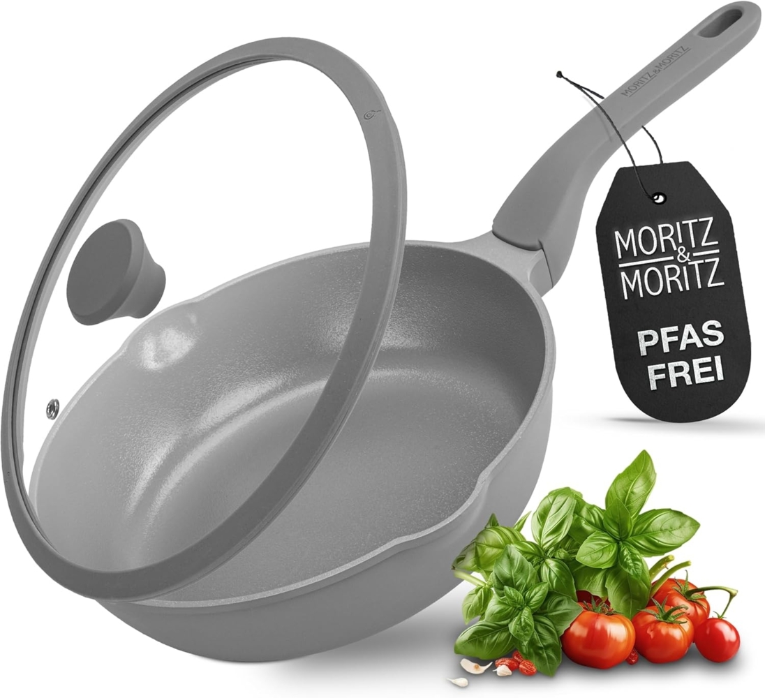 Moritz & Moritz Bratpfanne Multipfanne mit Deckel, grau, Aluminium (Set), antihaft Bild 1