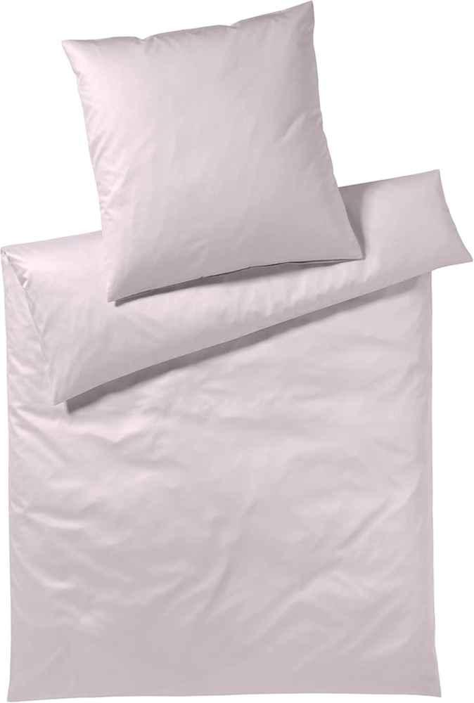 elegante Uni Jersey Bettwäsche Solid rose | 155x220 cm + 80x80 cm Bild 1