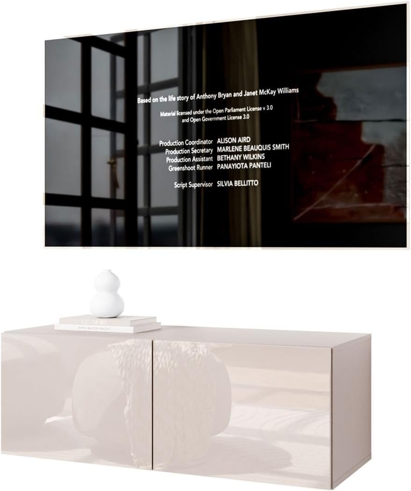 Lookway TV-Schrank COLGANTE 100 in Kaschmir Hochglanz Hängendes TV-Board Bild 1