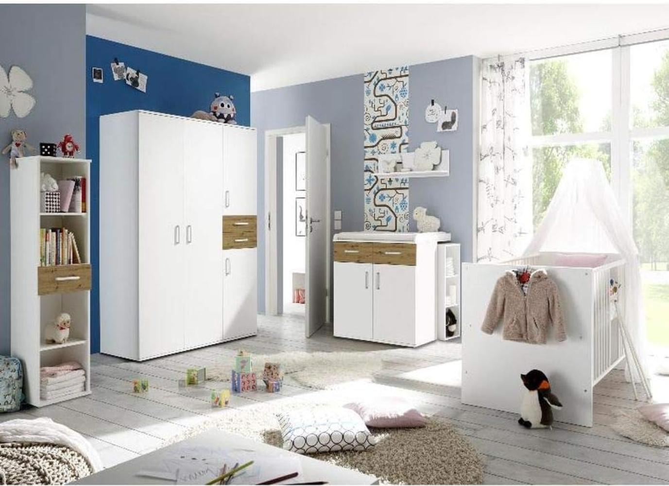 Storado 'Sienna' 7-tlg. Babyzimmer-Set weiß matt/asteiche Bild 1