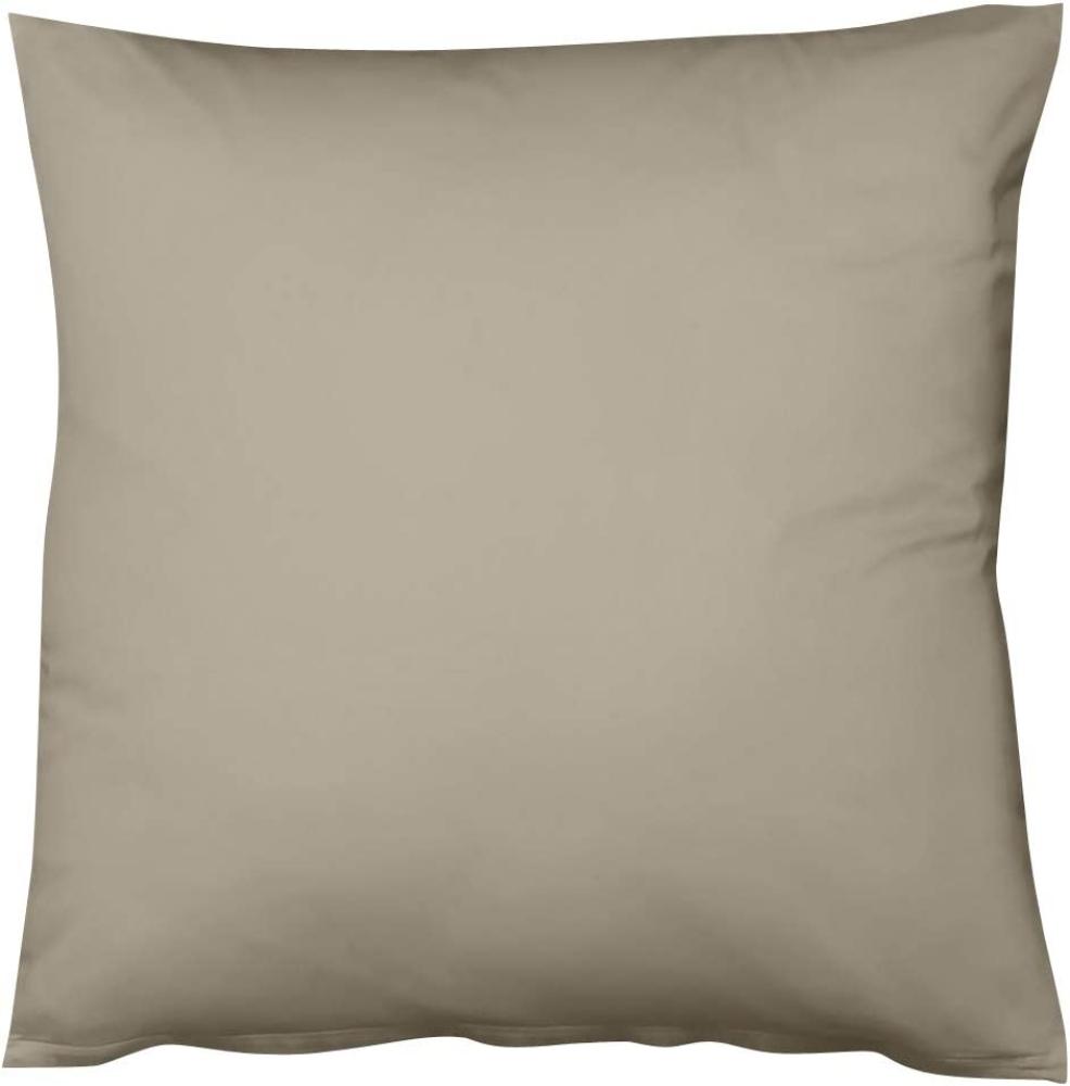 Fleuresse Uni Interlock Jersey Bettwäsche Colours|Kissenbezug einzeln 35x40 cm| taupe Bild 1