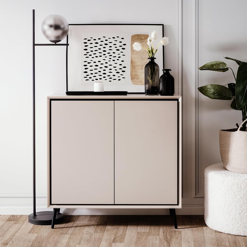 Newroom Kommode Serano, Sideboard Schrank mit Türen Aufbewahrungsschrank für Wohnzimmer F... Bild 1