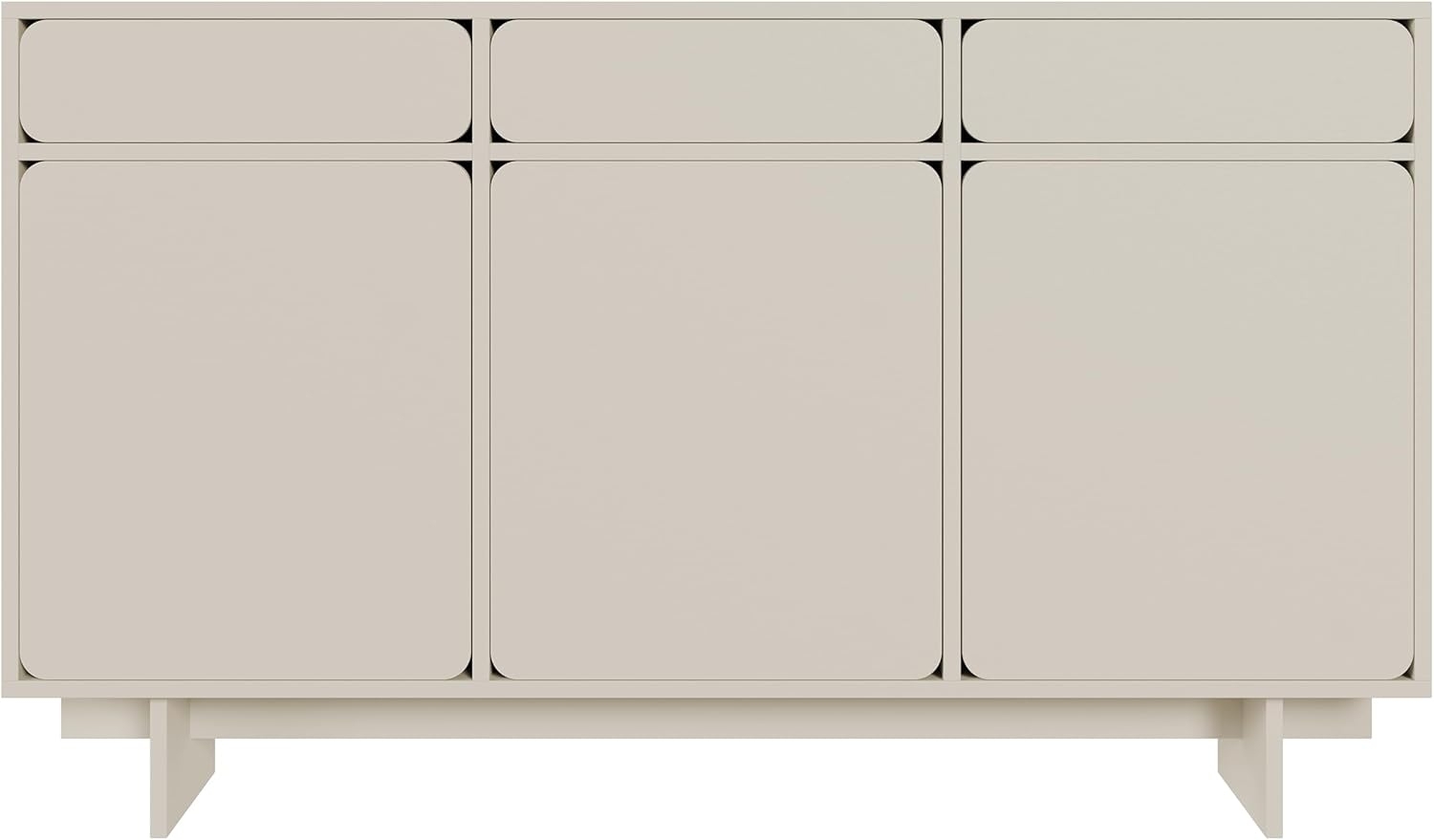 Selsey WUWU - Sideboard 3-türig mit 3 Schubladen Greige 150 cm Bild 1