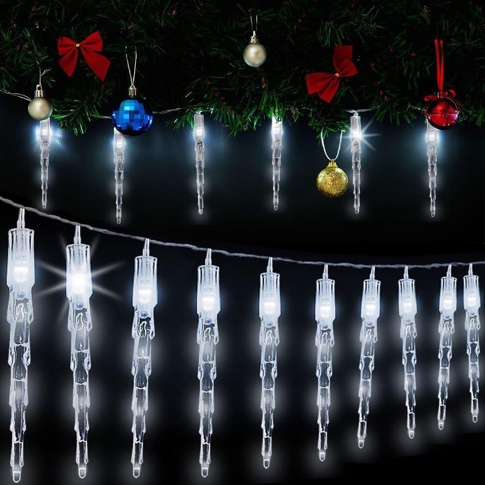 DEUBA® LED Lichterkette Eiszapfen Eisregen Innen Außen Weihnachtsbeleuchtung Bild 1