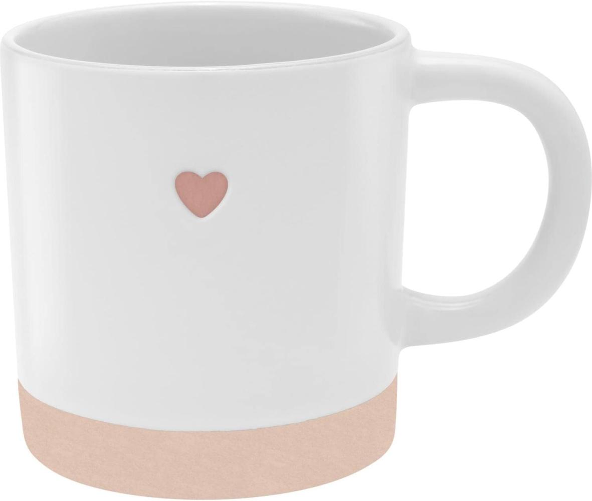 GRUSS & CO Tasse mit graviertem Herz| Steinzeug, 40 cl, mehrfarbig | Geschenk Liebe | 48430 Bild 1