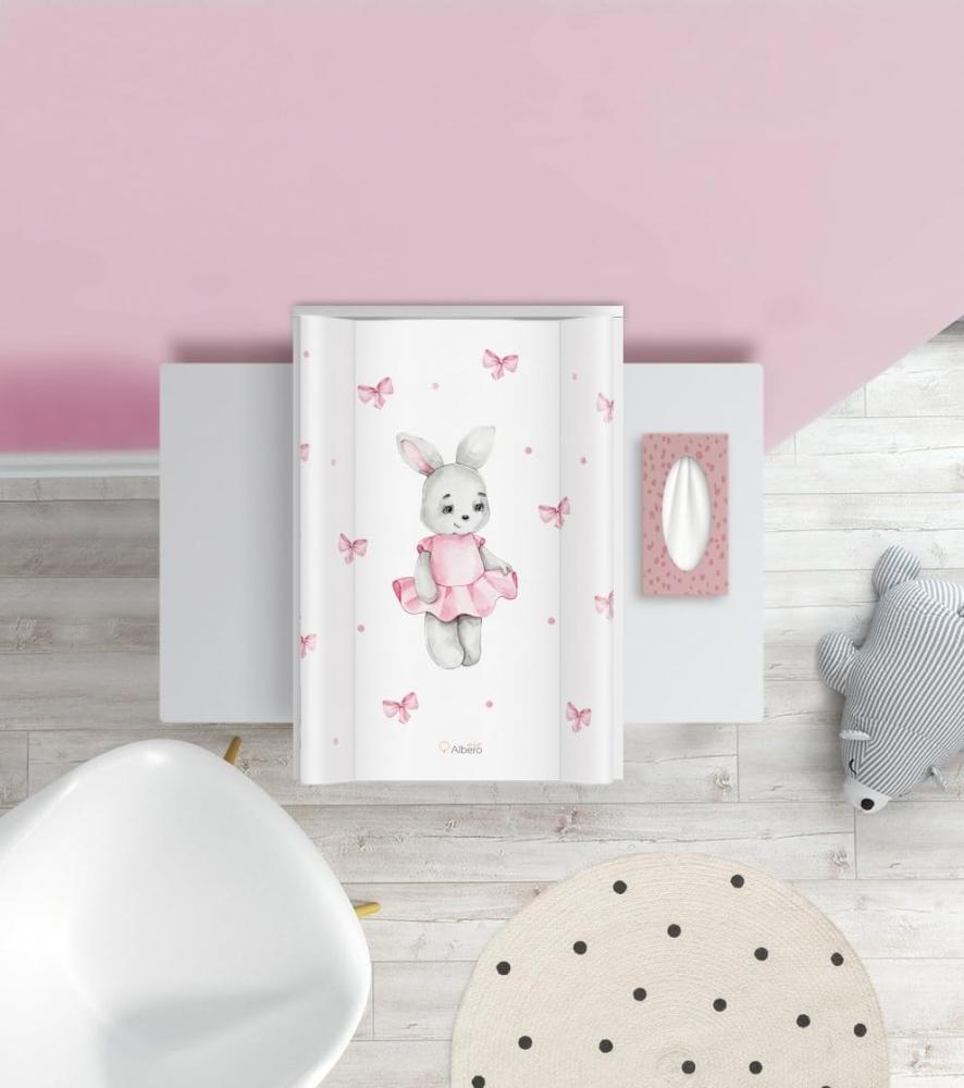 Baby Wickelauflage mit Verstärkung 70x47 cm Ballerina - Wickelplatte für Babybett - Wickelaufsatz und Bettumrandung - Changing Mat Zubehör Bild 1