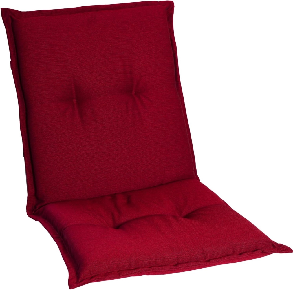 Prato Polsterauflage Sesselauflage Gartenstuhl PE 50 x 100 x 8 cm Schwarz / rot Bild 1