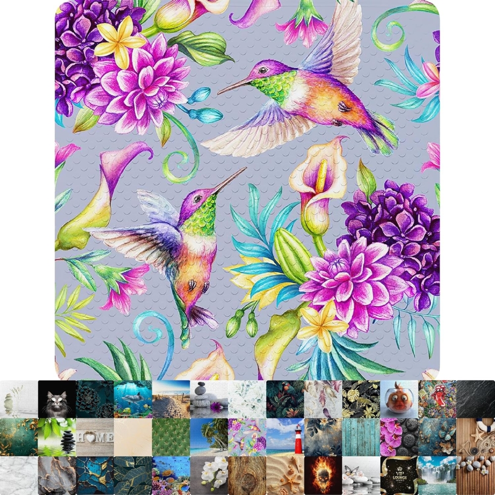 Sanilo Duschmatte mit Motiv, viele schöne Badematten zur Auswahl, rutschfeste & sichere Badematte, hochwertig, Kunststoff PVC, quadratisch, 230 extra starke Saugnäpfe, 53 x 53 cm, waschbar Bild 1