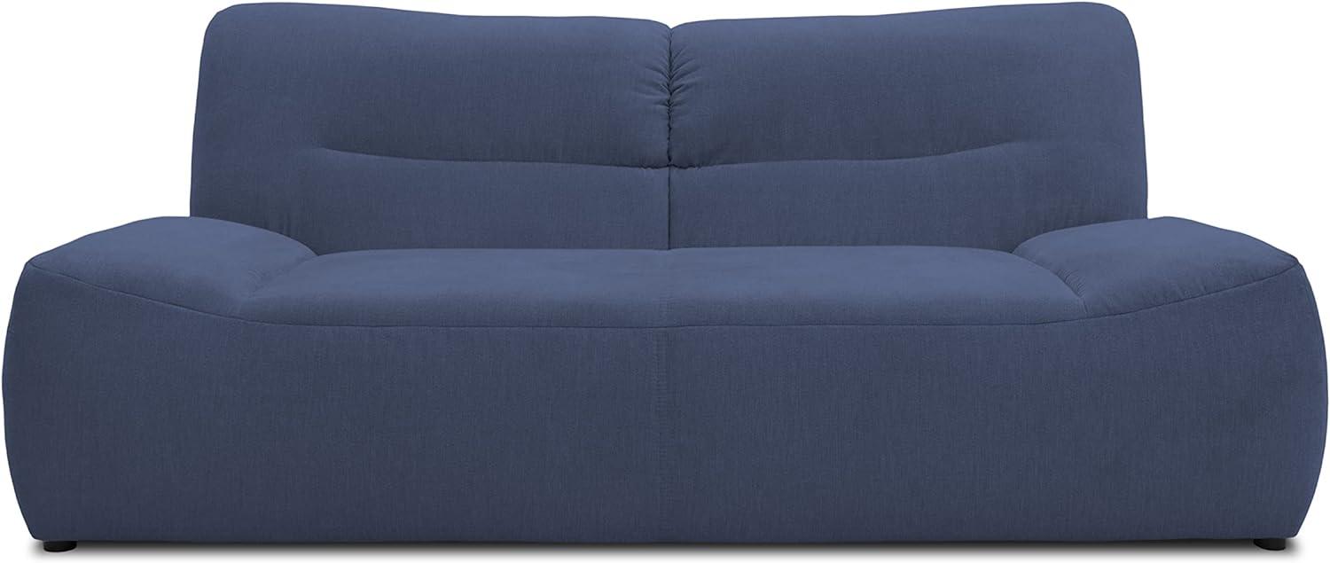 DOMO Collection Boho Sofa, 2 Sitzer im Boho-Style, 2er Sofa, Couch, Bigsofa in dunkelblau Bild 1