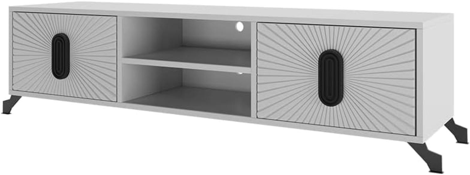 Vicco TV-Lowboard Marokko 150x40 cm, Hellgrau, Fernsehschrank für Fernseher Bild 1