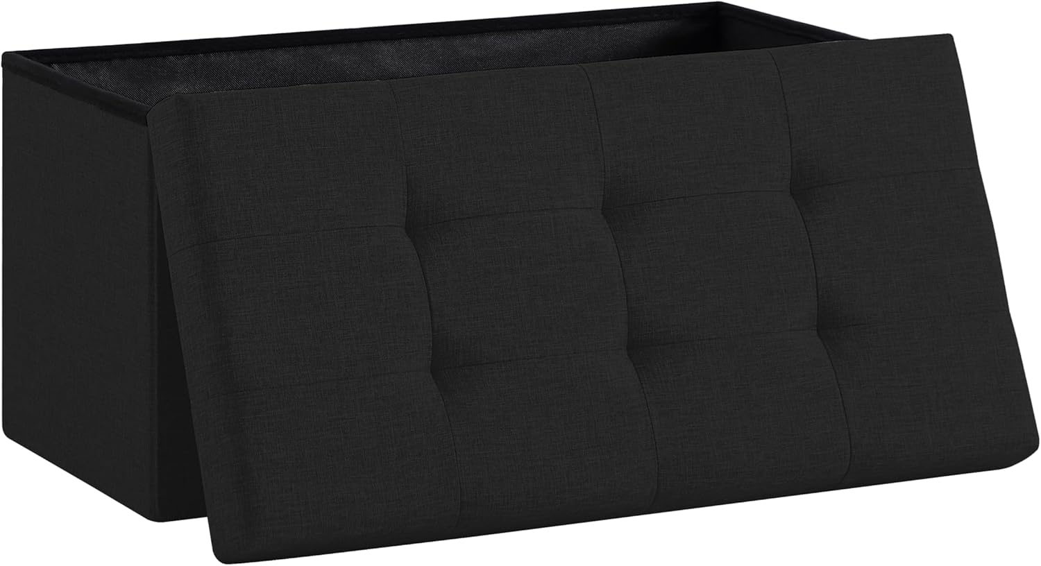 Zedelmaier Sitzbank mit Stauraum Sitzhocker faltbar belastbar bis 300 kg 76 x 38 x 38 cm (Dunkles Schwarz) Bild 1