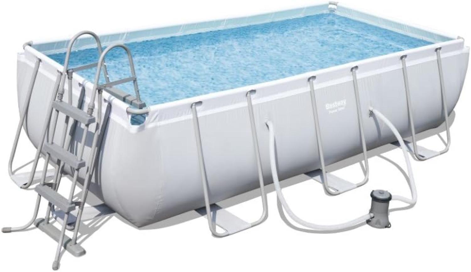 Bestway Pool Set eckig Power Steel 404 x 201 x 100 cm Bild 1