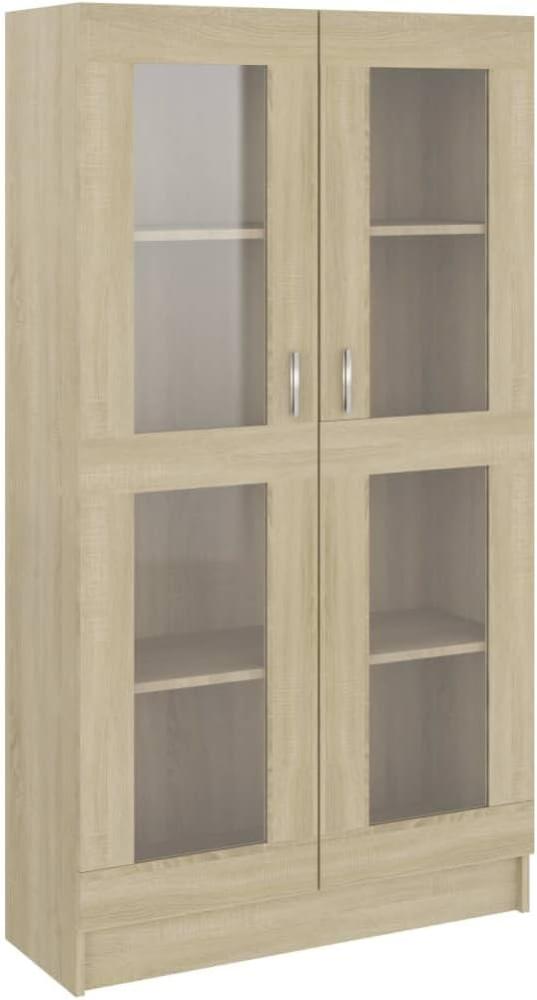 vidaXL Vitrinenschrank Sonoma-Eiche 82,5x30,5x150 cm Holzwerkstoff 802762 Bild 1