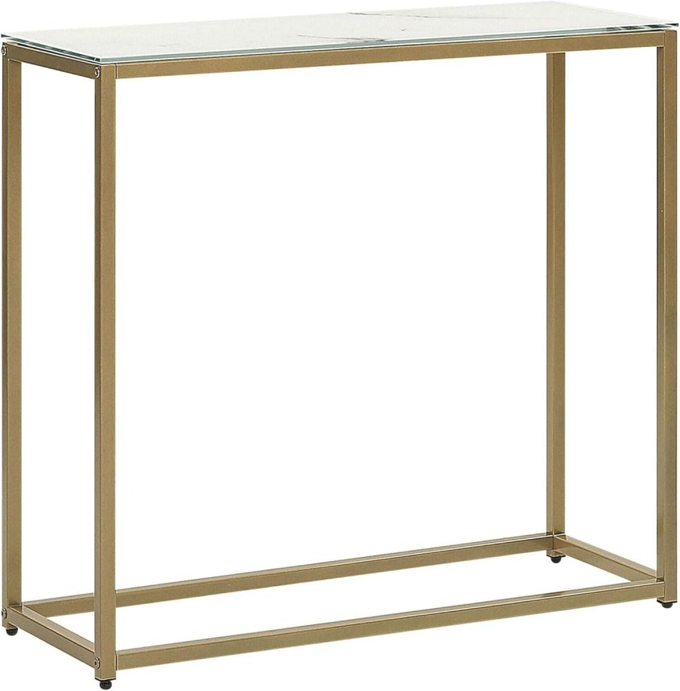 Konsolentisch weiß / gold Marmor Optik DELANO Bild 1