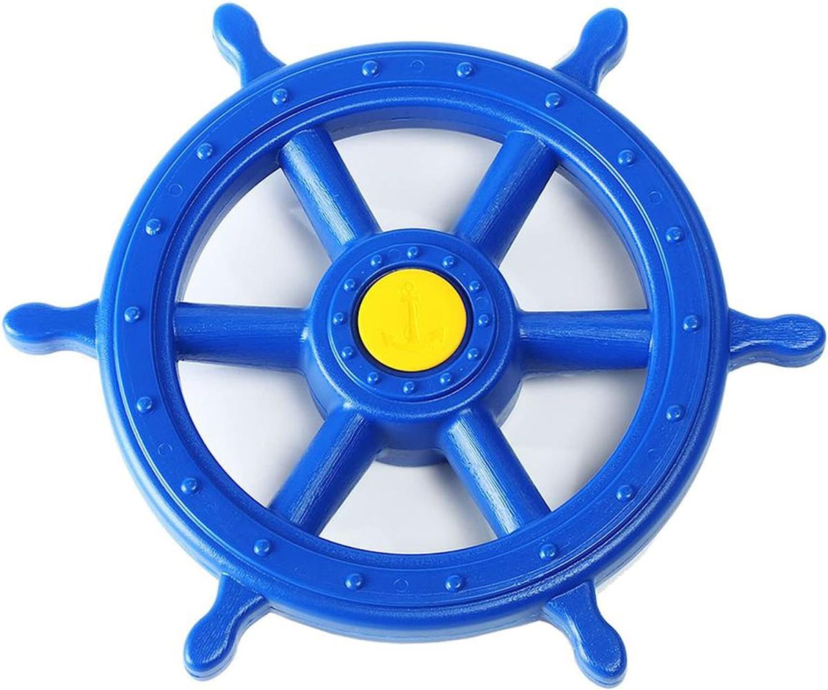Gartenpirat Steuerrad Schiff Spielturm XXL Kunststoff blau Zubehör für Kinder Spielgerät Bild 1