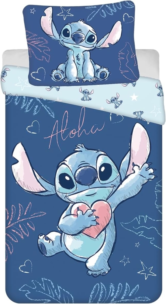 Disney Lilo & Stitch Bettwäsche Aloha Design 140x200 cm 70x90 cm Baumwolle Bild 1