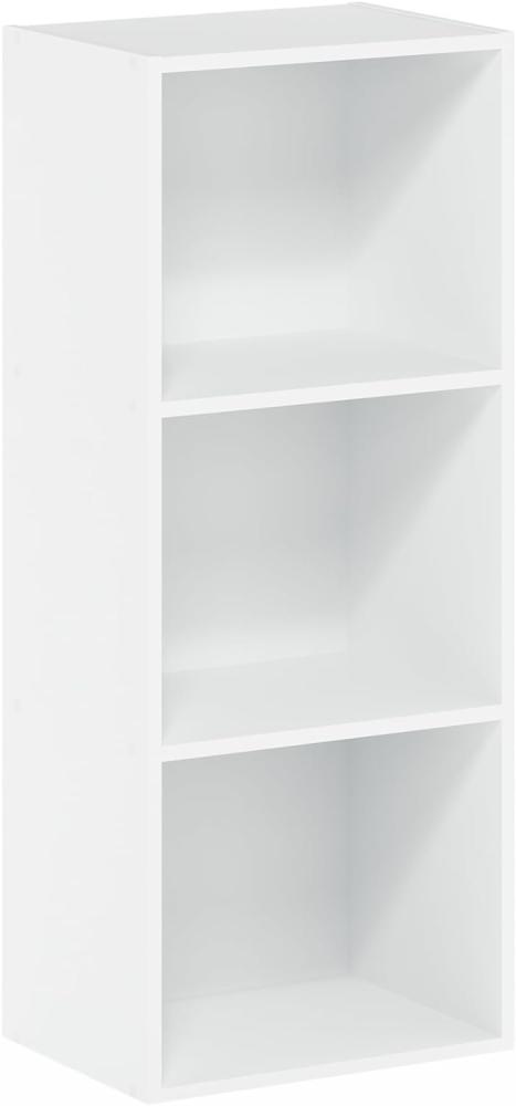 Furinno offenes Bücherregal, mit 3 Fächern, Holz, Weiß, 30. 5 x 23. 6 x 80 cm Bild 1