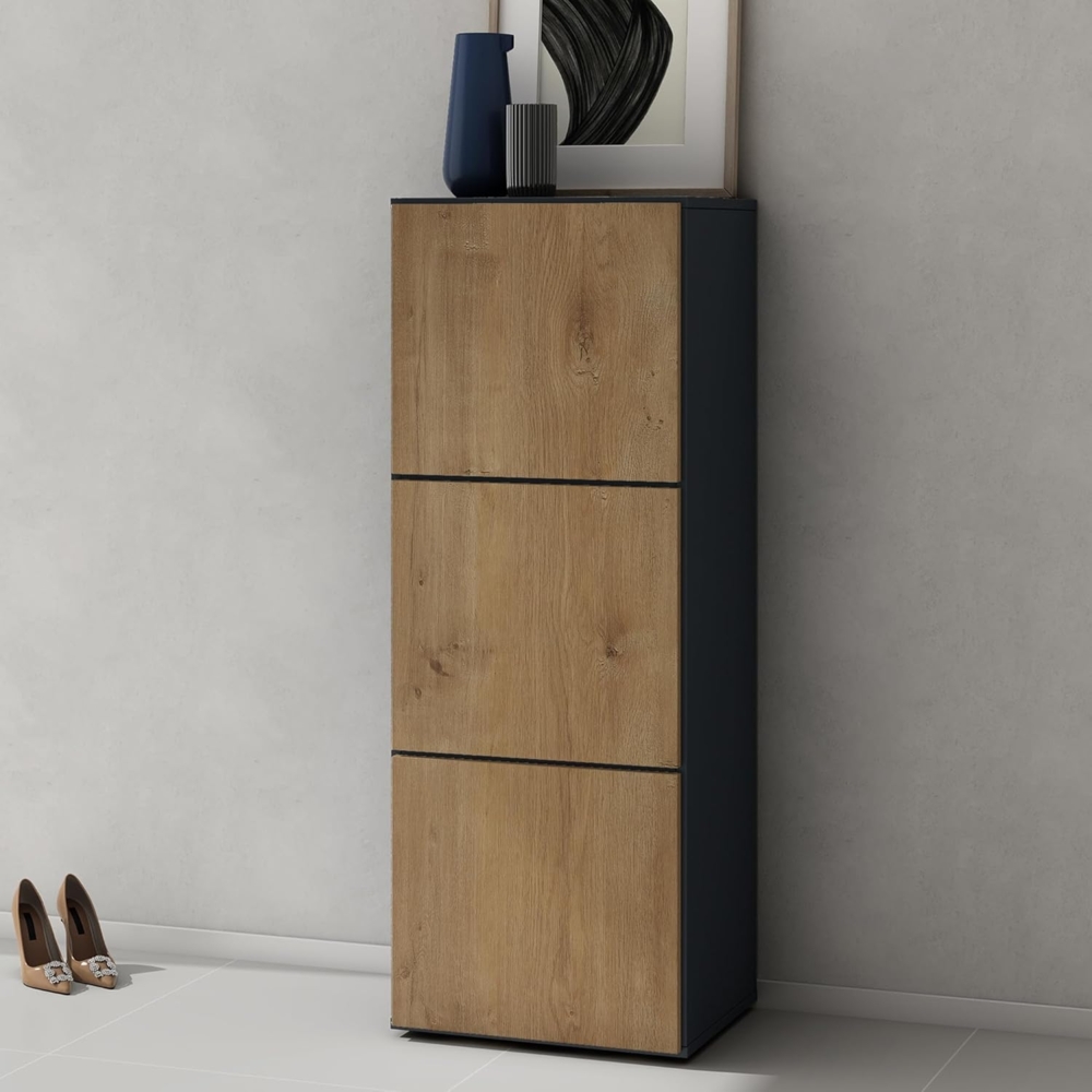 doporro Schuhschrank Schuhregal Schuhständer mit 3 Fächern Schuhschrank02 Bild 1