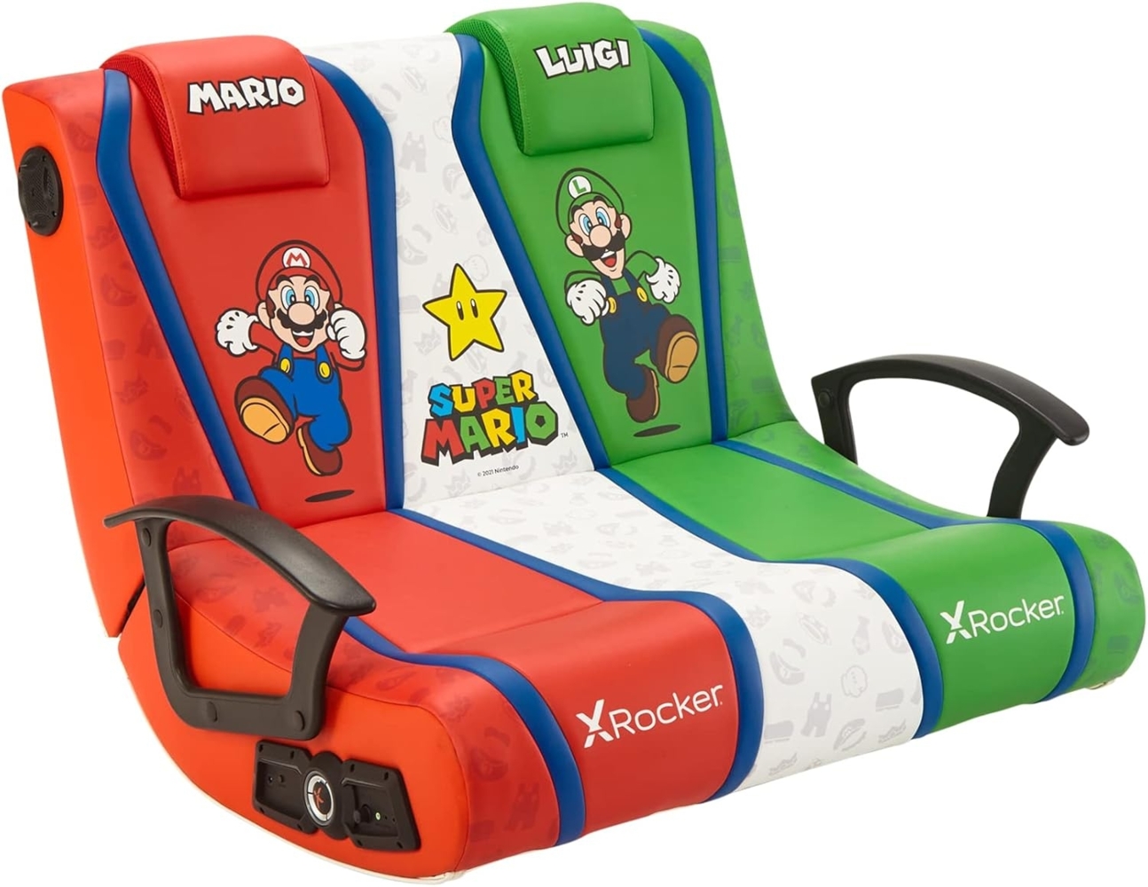 X Rocker Gaming-Stuhl Nintendo Super Mario™ Dual VS 2.1 Floor Rocker Gaming Bodensessel Bild 1