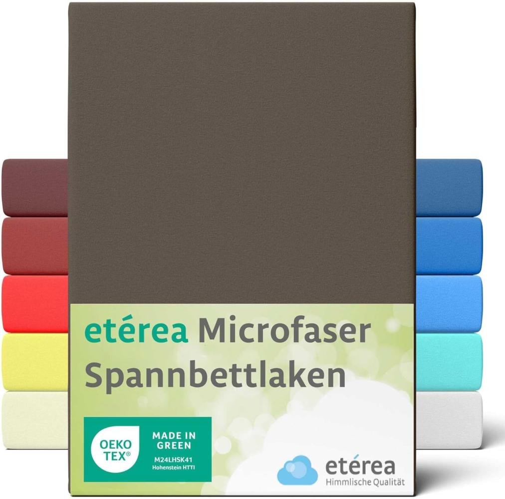 etérea Microfaser Spannbettlaken Dunkel Braun 60x120 - 70x140 cm Bild 1