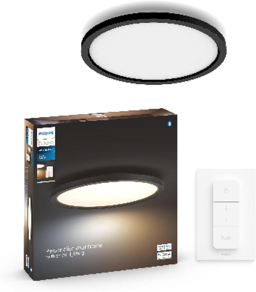 Philips Hue White Amb. Aurelle Panelleuchte rund Schw inkl DS Bild 1