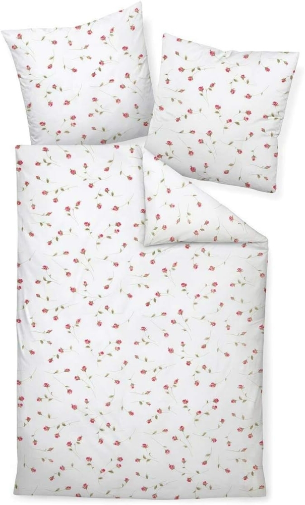 Janine 'Tango' Mako-Soft-Seersucker Bettwäsche, Baumwolle, Paradierot, 155x200 cm + 80x80 cm Bild 1